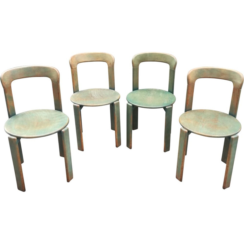 Lot of 4 vintage chairs by Bruno Rey for Dietiker