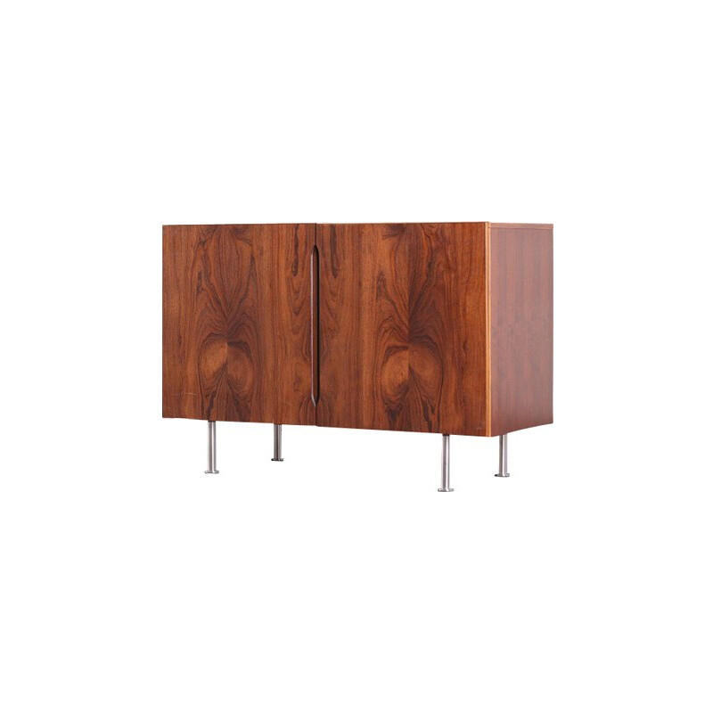 Scandinavian sideboard in rosewood and metal - 1970s