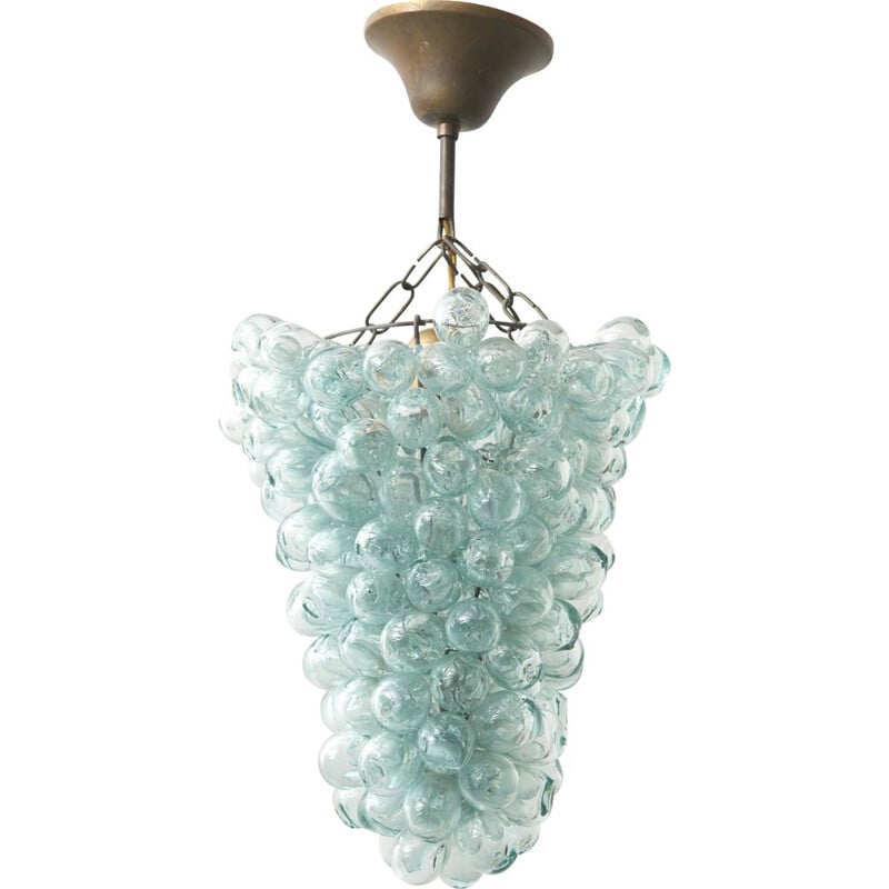 Vintage Glass Pendant Lamp Grapes, Italy