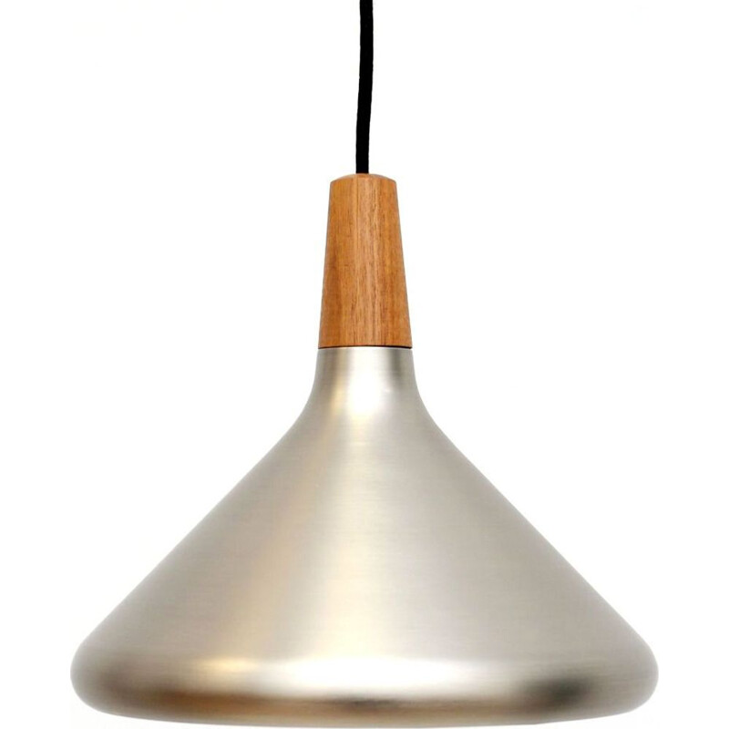 Vintage silver Hanging Lamp, Danish 1980s