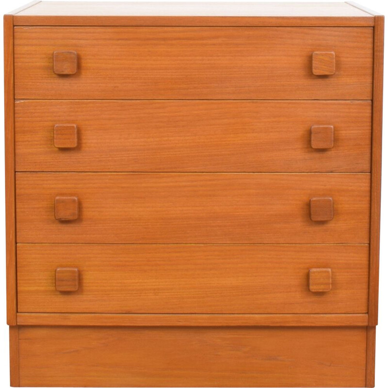 Cassettiera vintage in teak di Domino Mobler, Danimarca 1960