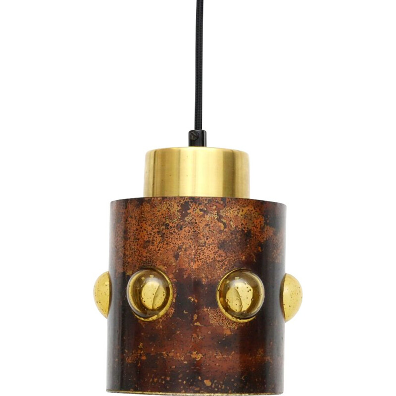 Vintage Copper Pendant Lamp By Nanny Still For Raak 1960s