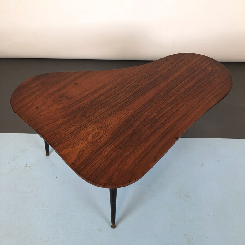 Table d'appoint ou table basse vintage en palissandre, Italie 1950