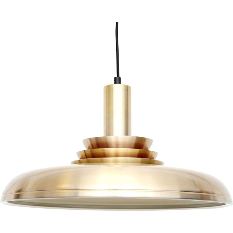 Vintage pendant lamp in golden brass, Danish 1960s