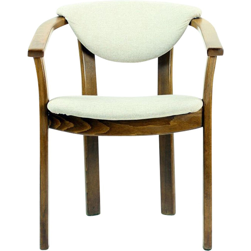 Fauteuil vintage en bois, Tchécoslovaquie 1970