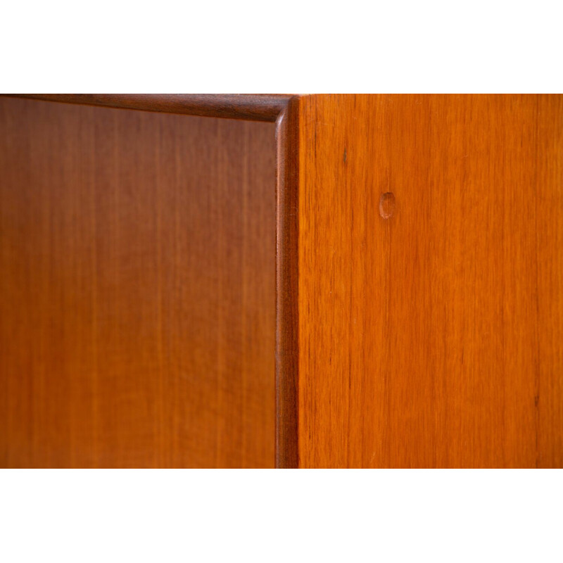 Vintage teak room divider bookcase, Scandinavian 1960s