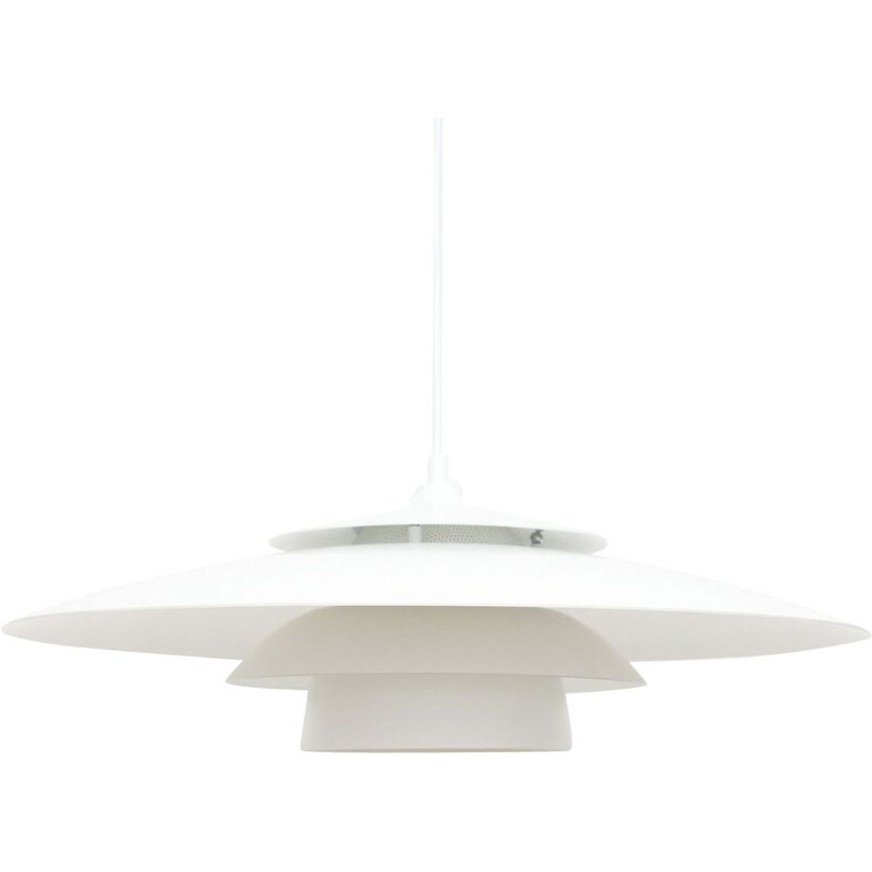 Vintage White Strini pendant lamp, Danish 1970s