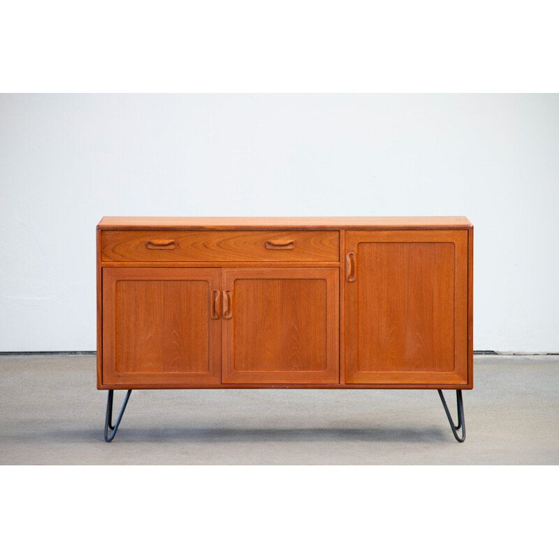 Enfilade vintage Teck & Acier, Scandinave 1960