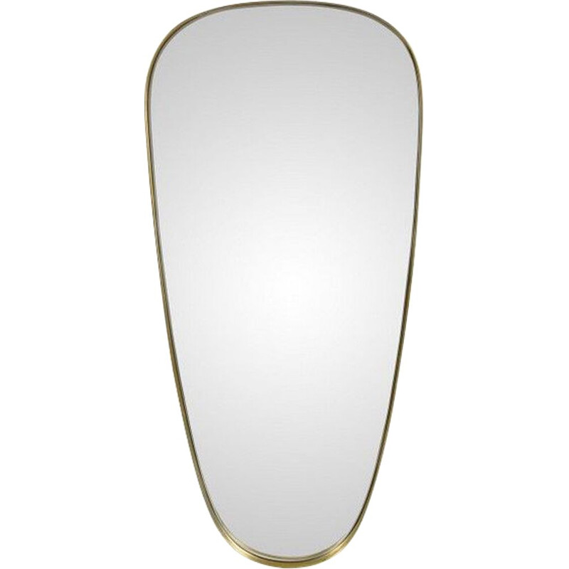 Vintage mirror mirror and free form brass outline
