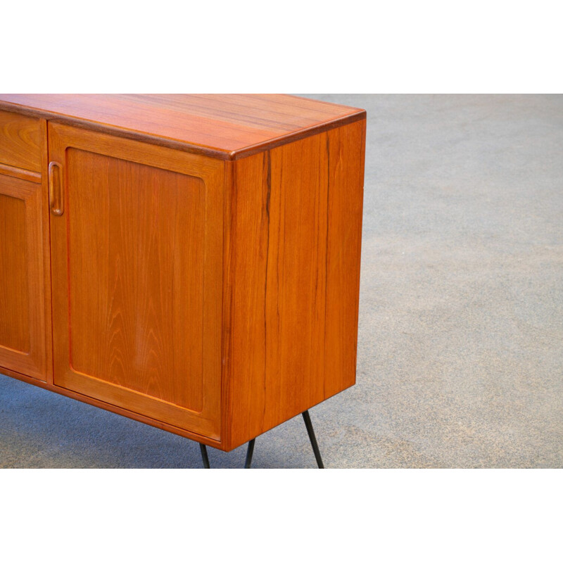 Enfilade vintage Teck & Acier, Scandinave 1960