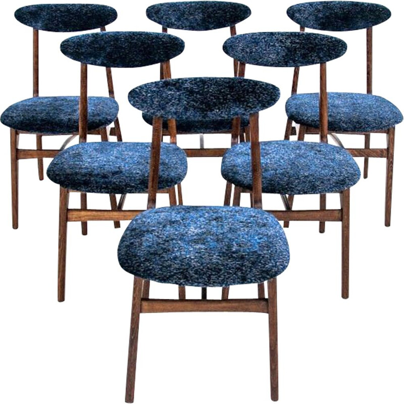 Set of 6 vintage chairs by R.T. Hałas, Poland 1960s