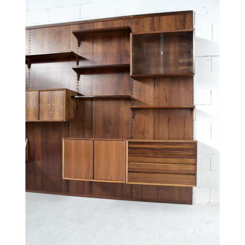 Vintage rosewood cado panel wall system by Poul Cadovius 1959s