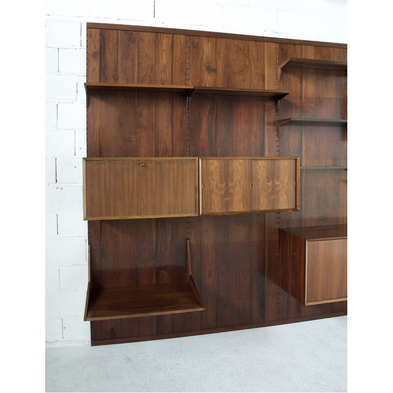 Vintage rosewood cado panel wall system by Poul Cadovius 1959s