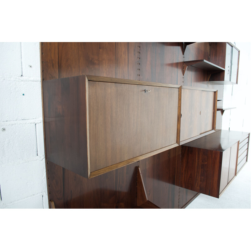 Vintage rosewood cado panel wall system by Poul Cadovius 1959s