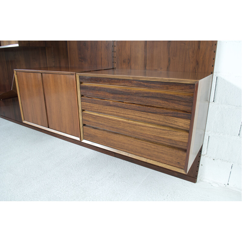 Vintage rosewood cado panel wall system by Poul Cadovius 1959s