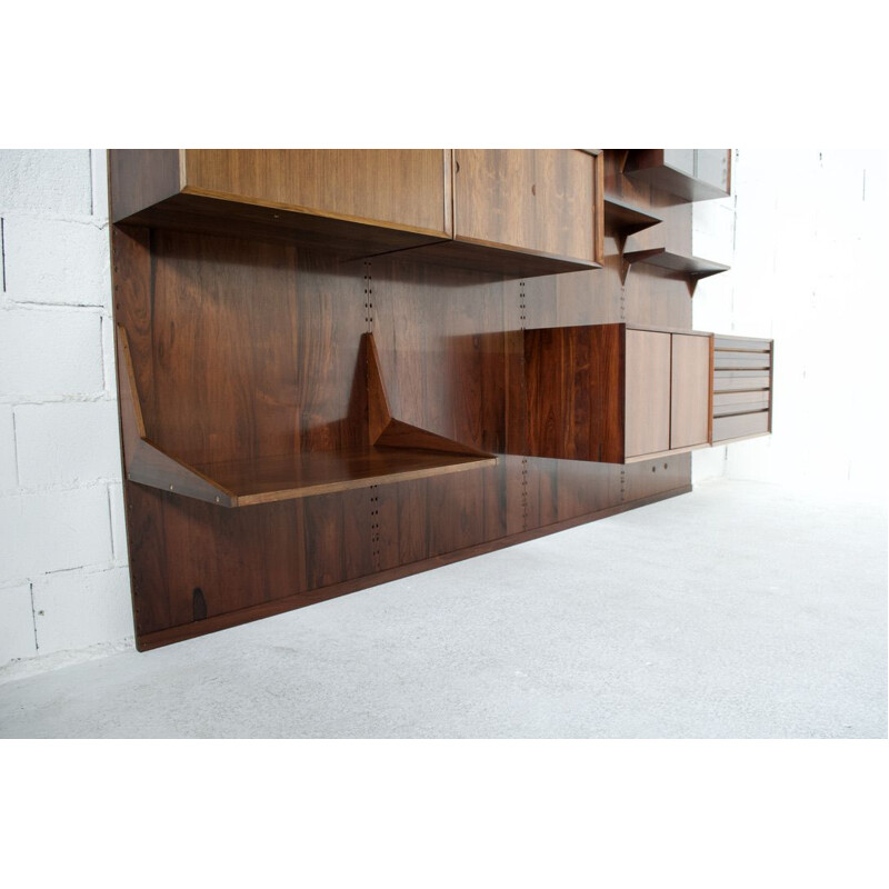 Vintage rosewood cado panel wall system by Poul Cadovius 1959s