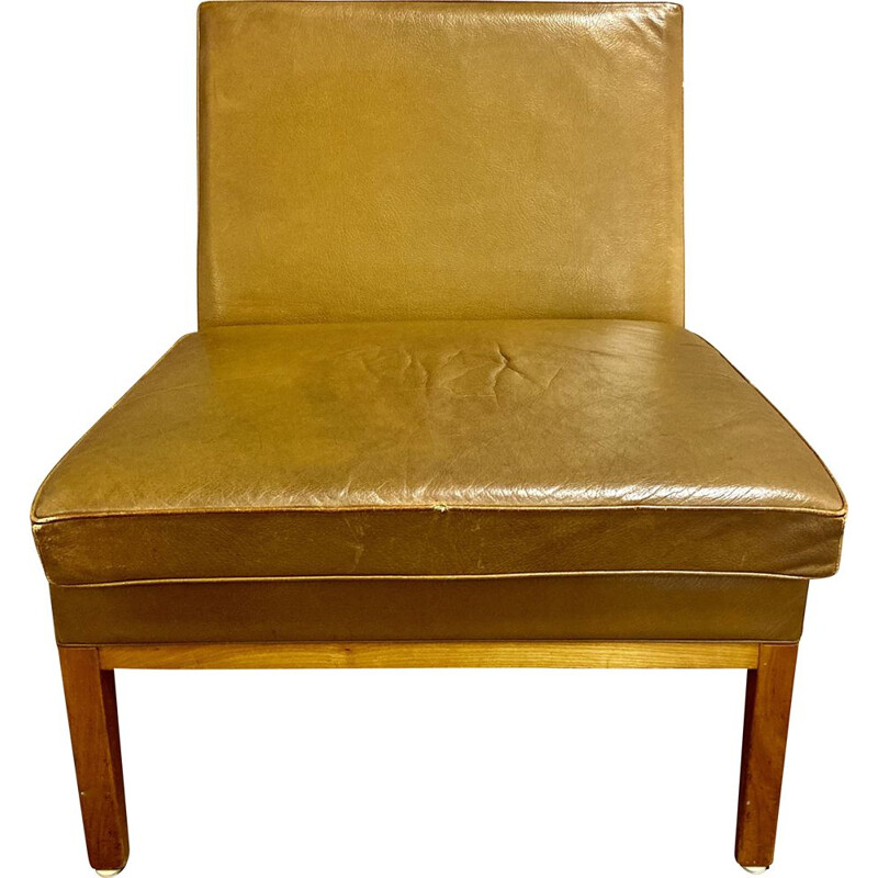 Vintage leather armchair by Rudolf B. Glatzel for Kill International 1960s