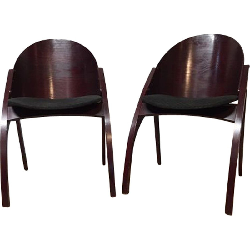 Pair of vintage armchairs Model "GALATEO" by Pascal Mourgue by Memphis, 1980