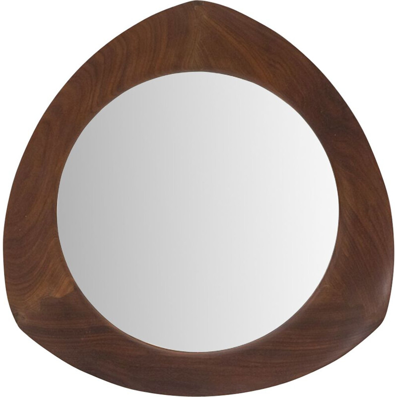 Vintage Mirror with teak frame by Campo and Graffi for Home 1950s