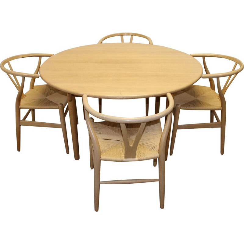 Vintage dining room table by Hans J Wegner 1970s