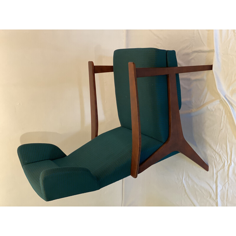 Vintage Wingback Lounge Chair, Swedish 1960s