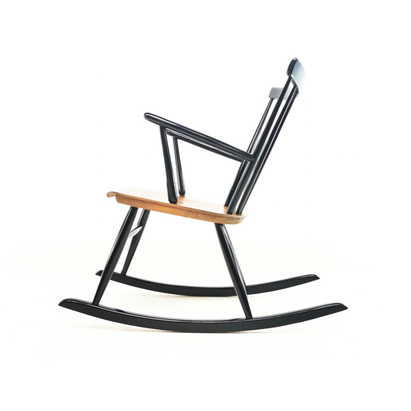 Vintage Hagafors Rocking Chair by Roland Rainer, Swedish 1960s