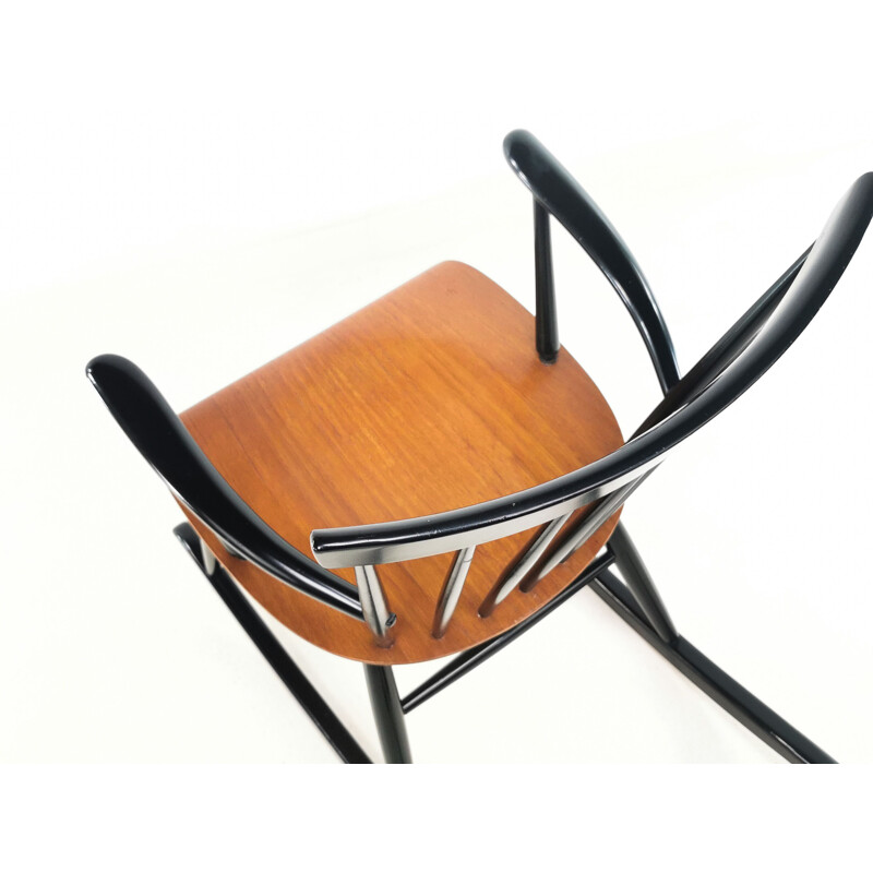 Vintage Hagafors Rocking Chair by Roland Rainer, Swedish 1960s