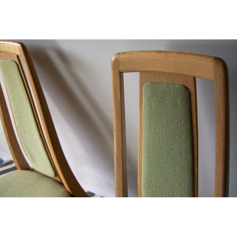 Pair of Vintage Oak Eva Chairs by Niels Koefoed