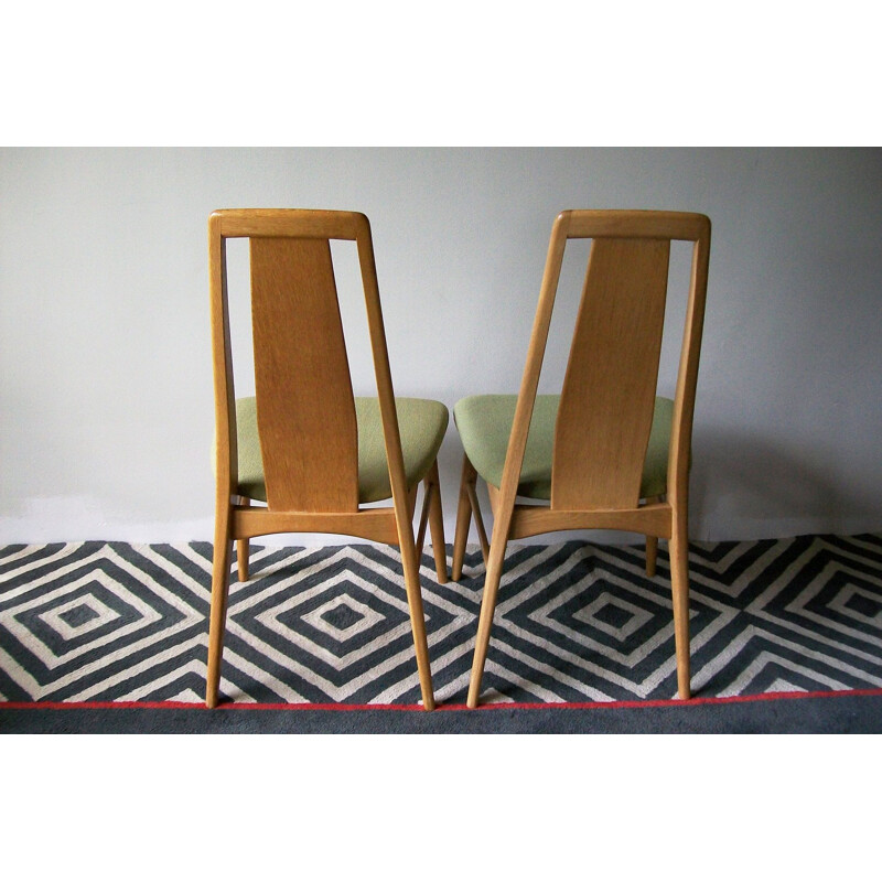 Pair of Vintage Oak Eva Chairs by Niels Koefoed