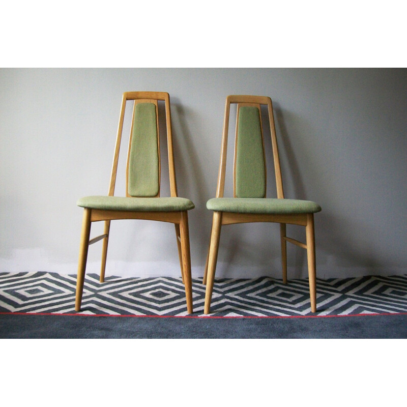 Paire de chaises vintage Eva en chêne de Niels Koefoed