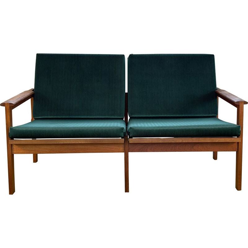 Vintage 2 Seater Capella Sofa by Illum Wikkelsø for Niels Eilersen 1960s