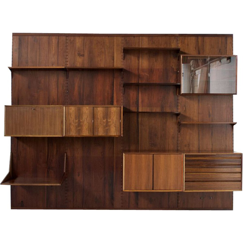 Vintage rosewood cado panel wall system by Poul Cadovius 1959s