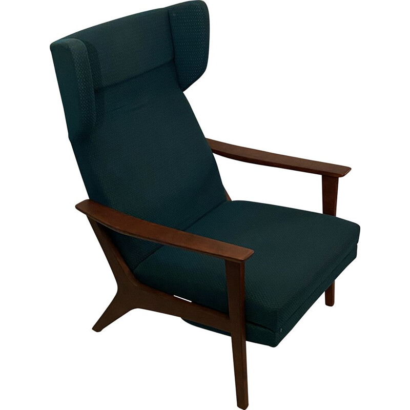 Vintage Wingback Lounge Chair, Swedish 1960s