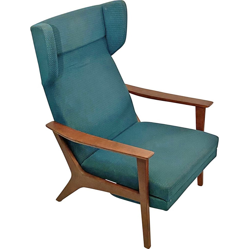 Vintage Wingback Lounge Chair, Swedish 1960s