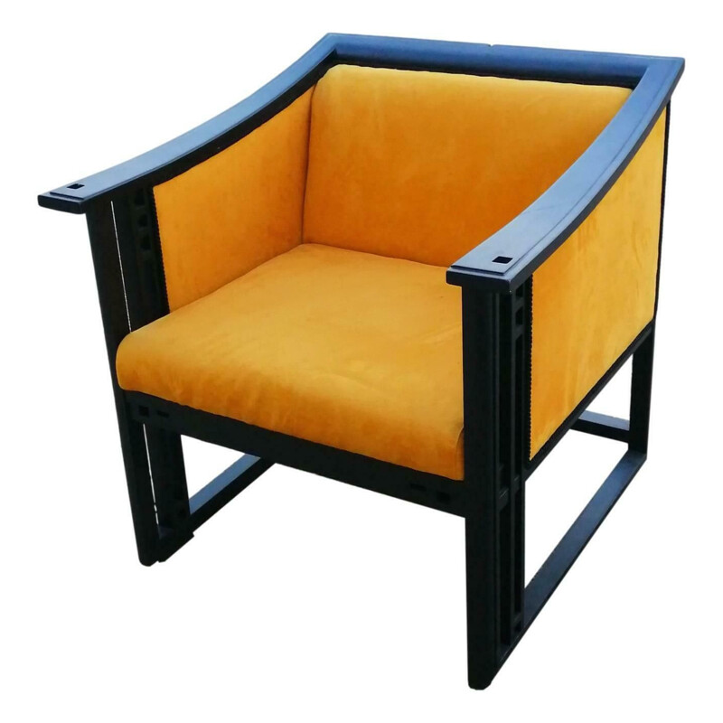 Vintage fauteuil model 61960 van giorgetti 1980