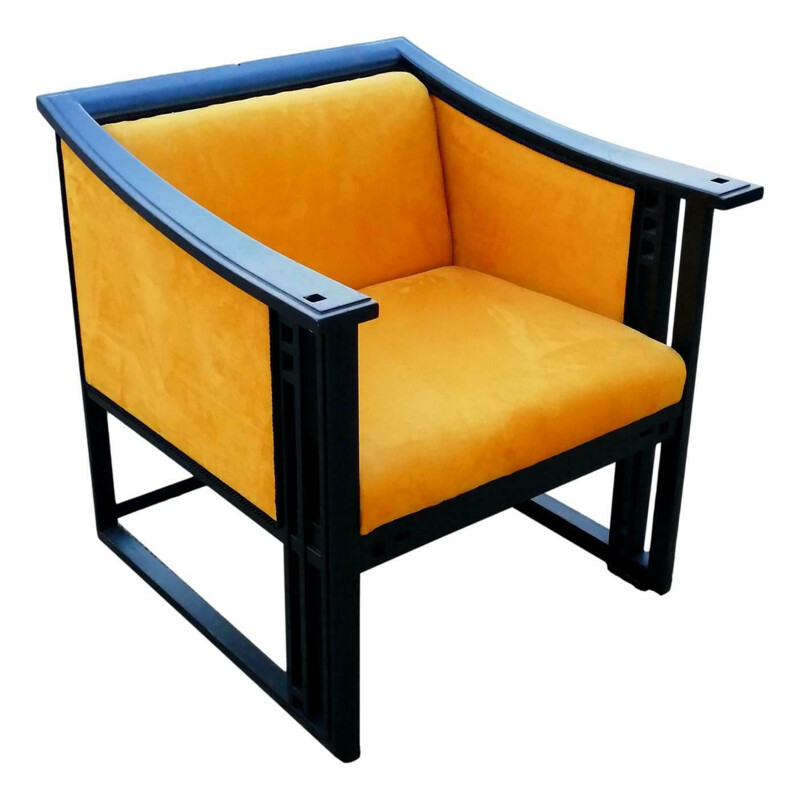 Vintage armchair model 61960 by giorgetti 1980s