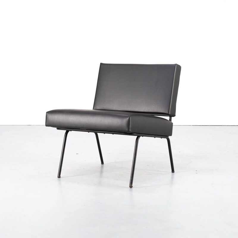 Paire de fauteuils lounges noirs par Knoll International 1960