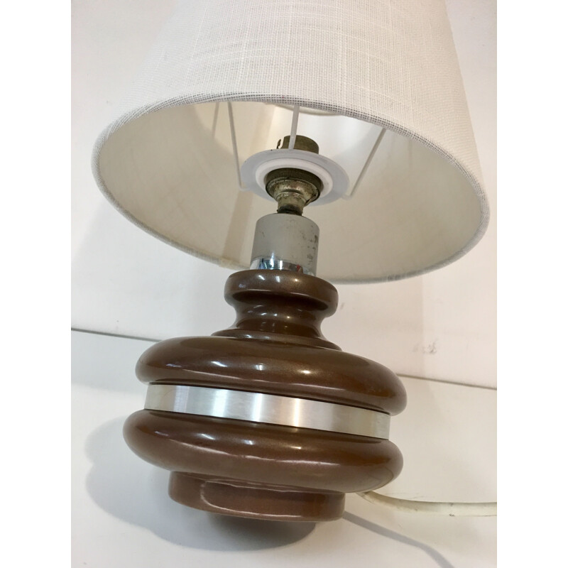 Lampe vintage en céramique irisée 1970