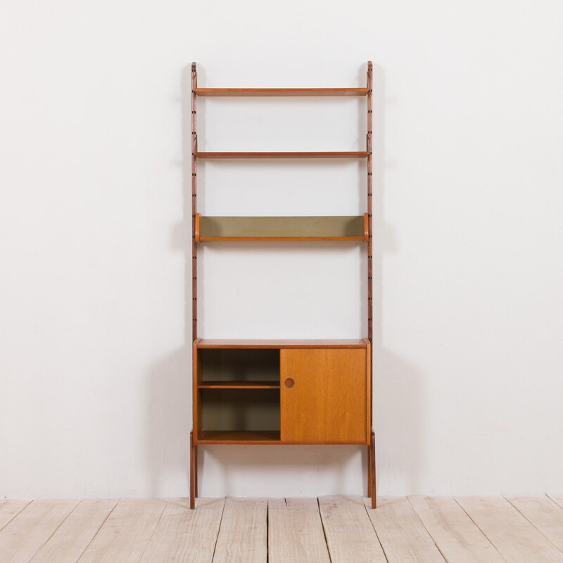 Vintage free standing wall unit in teak by Torbjorn Afdal, Norwegian 1960s