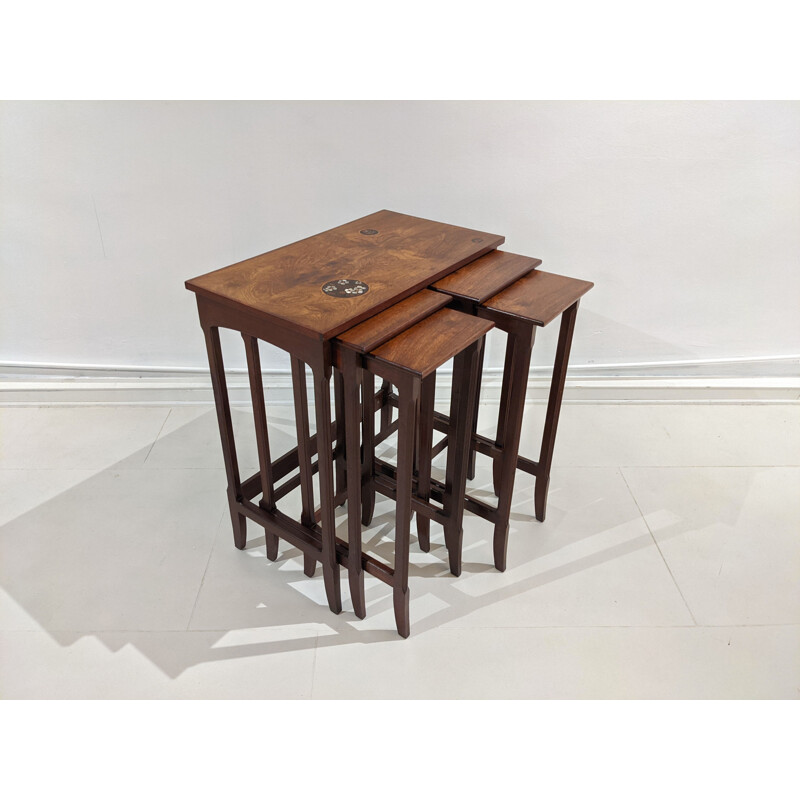 Vintage nesting tables by Louis Majorelle 1930s