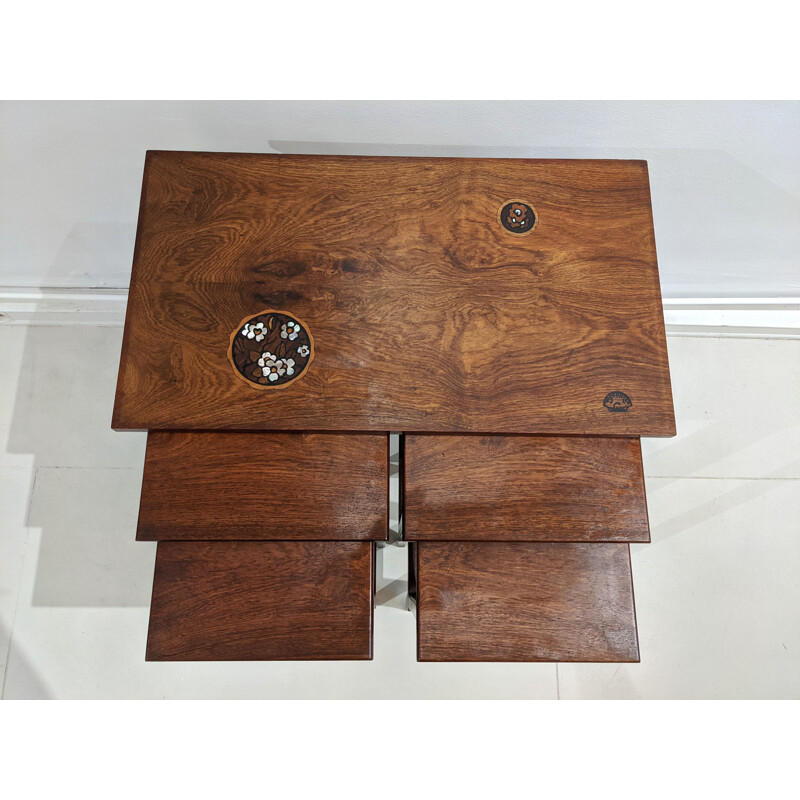 Vintage nesting tables by Louis Majorelle 1930s