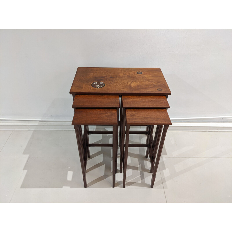 Vintage nesting tables by Louis Majorelle 1930s