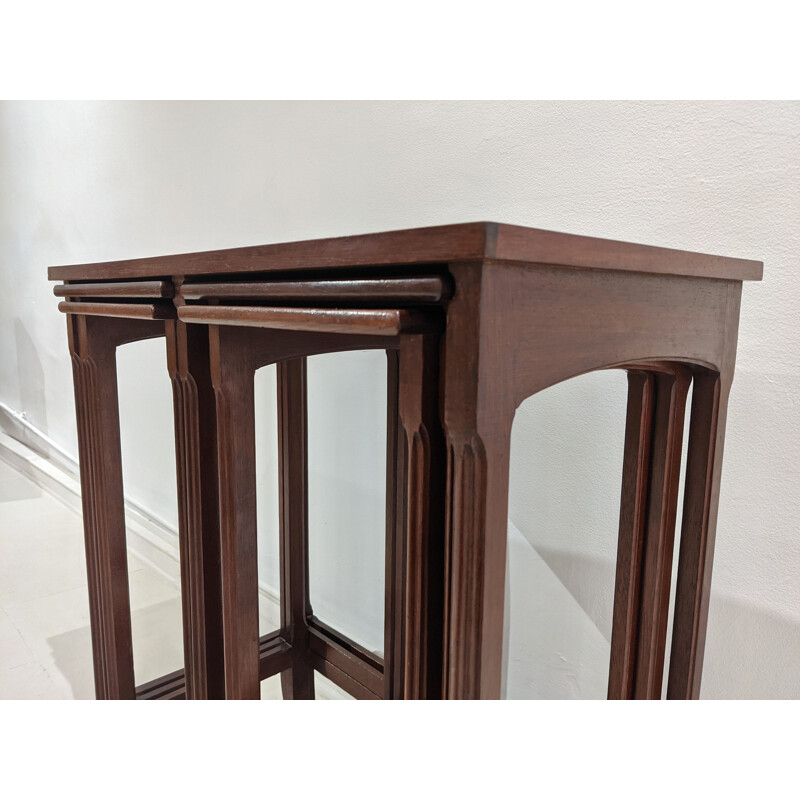 Vintage nesting tables by Louis Majorelle 1930s