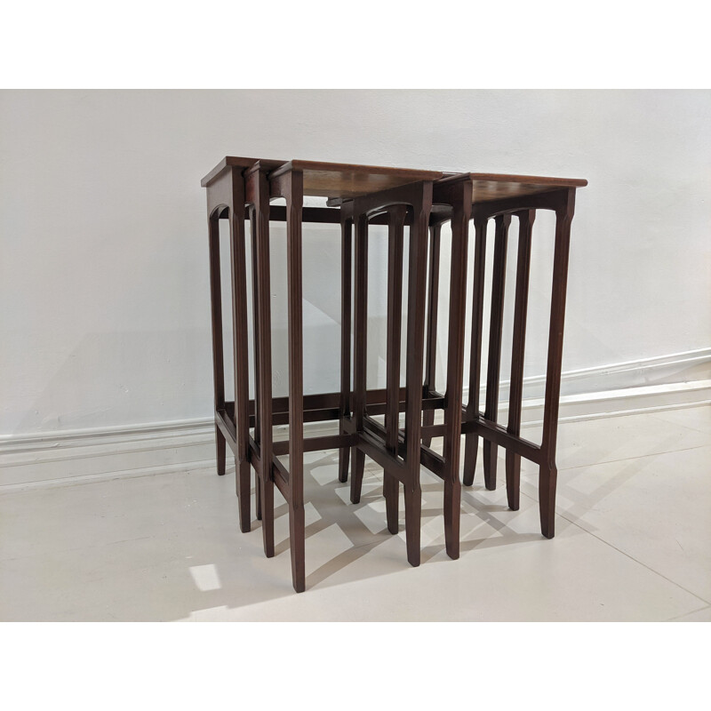 Vintage nesting tables by Louis Majorelle 1930s