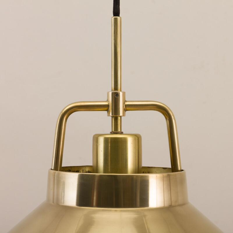 Vintage brass P-295 adjustable pendant lamp by Fritz Schlegel for Lyfa, Danish 1960s