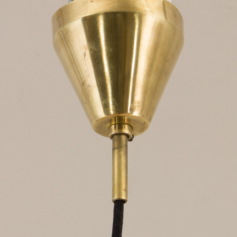 Vintage brass P-295 adjustable pendant lamp by Fritz Schlegel for Lyfa, Danish 1960s