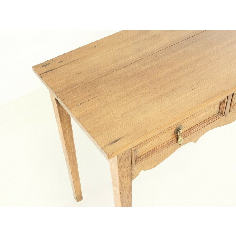 Vintage Arts & Crafts Cotswold School Oak Side Table, British 1930s