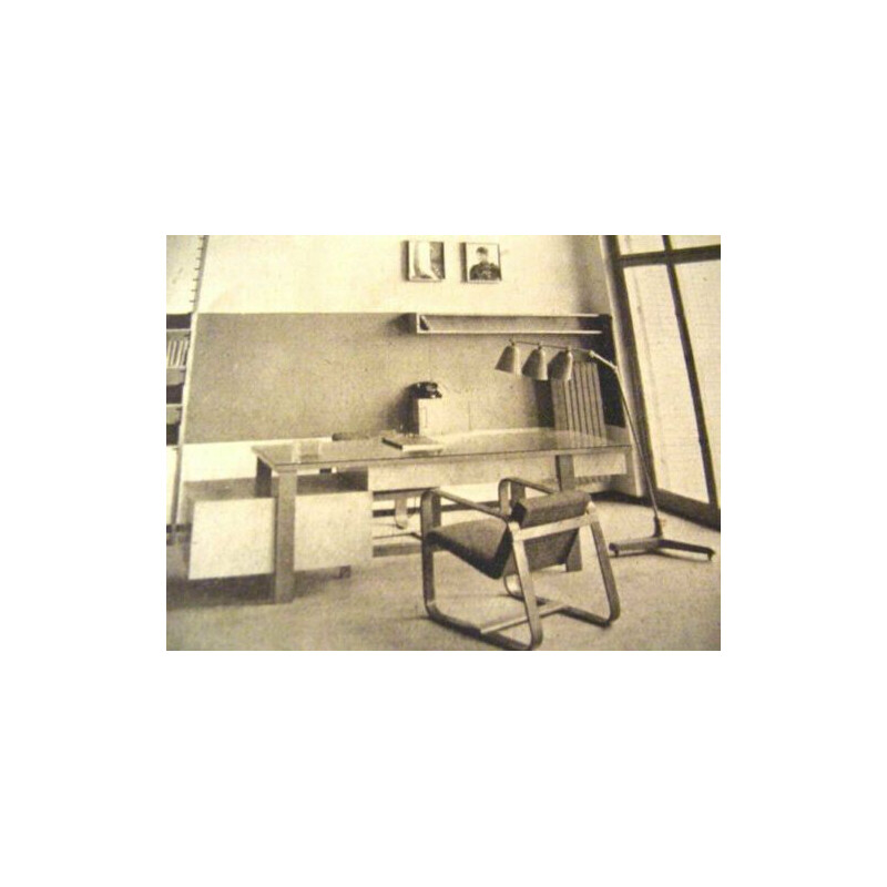 Conjunto vintage de mesa de centro y sillón de Giuseppe Pagano para Gino Maggioni, 1940