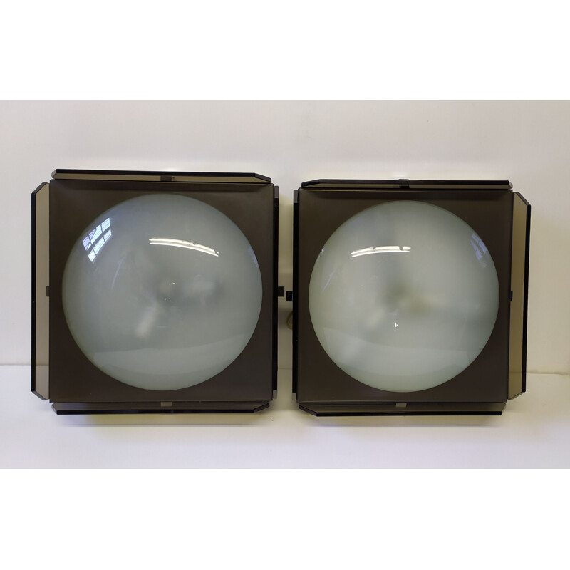 Pair of vintage Wall lights Veca, Italy 1970s