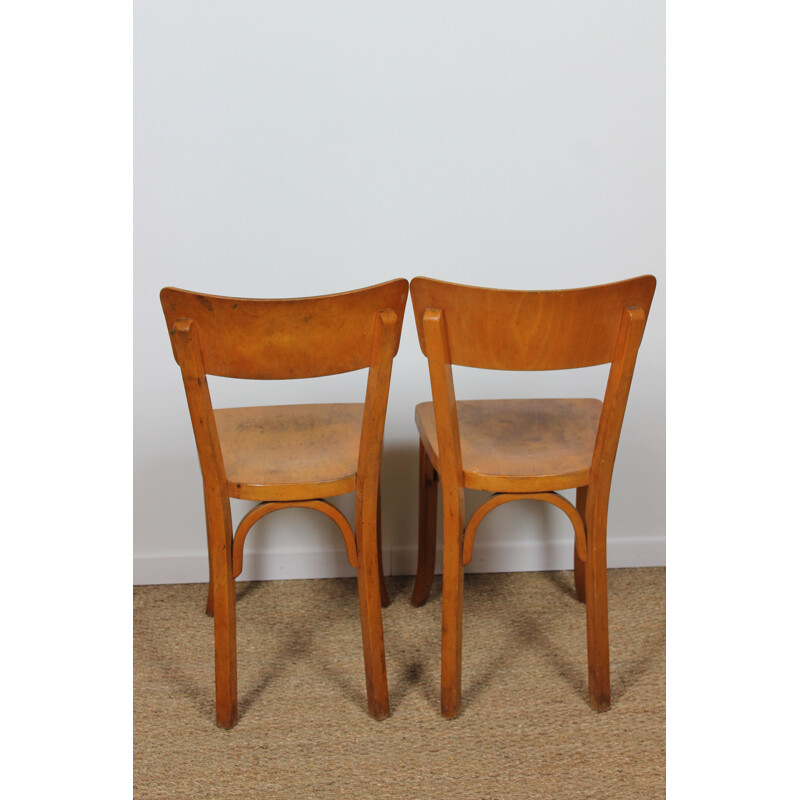 Pair of vintage Baumann bistro chairs 1950s